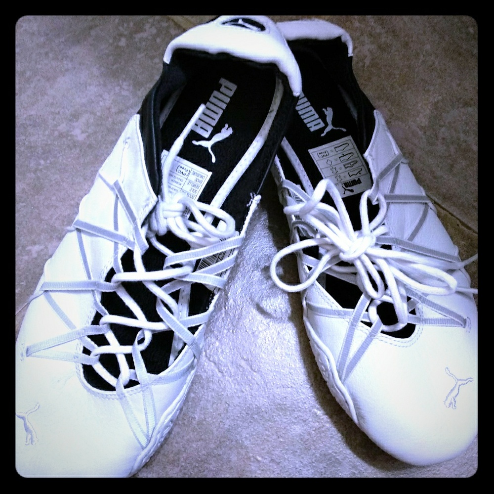 Puma Lace Up Ballet Flats - Genuine Leather